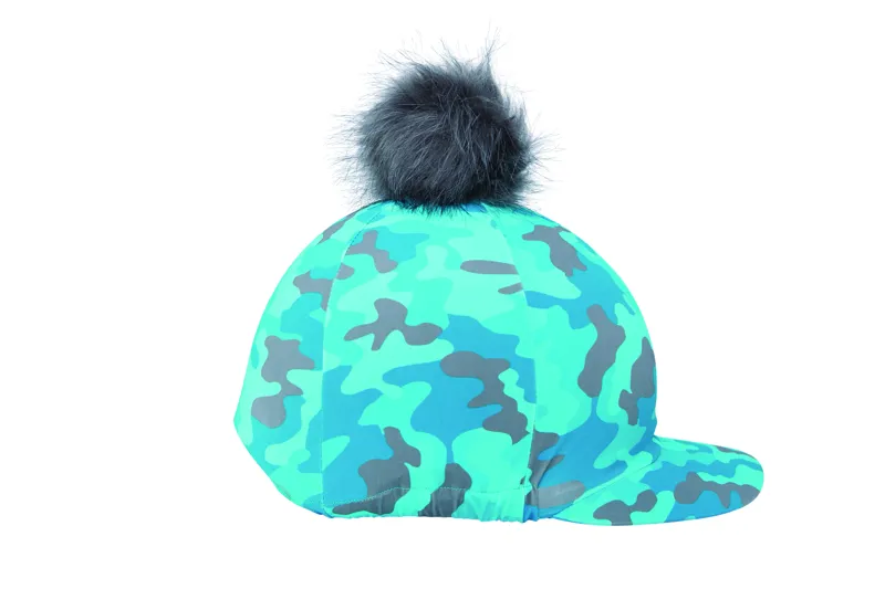 Hy Equestrian DynaForce Hat Cover - Pacific/Grey-1